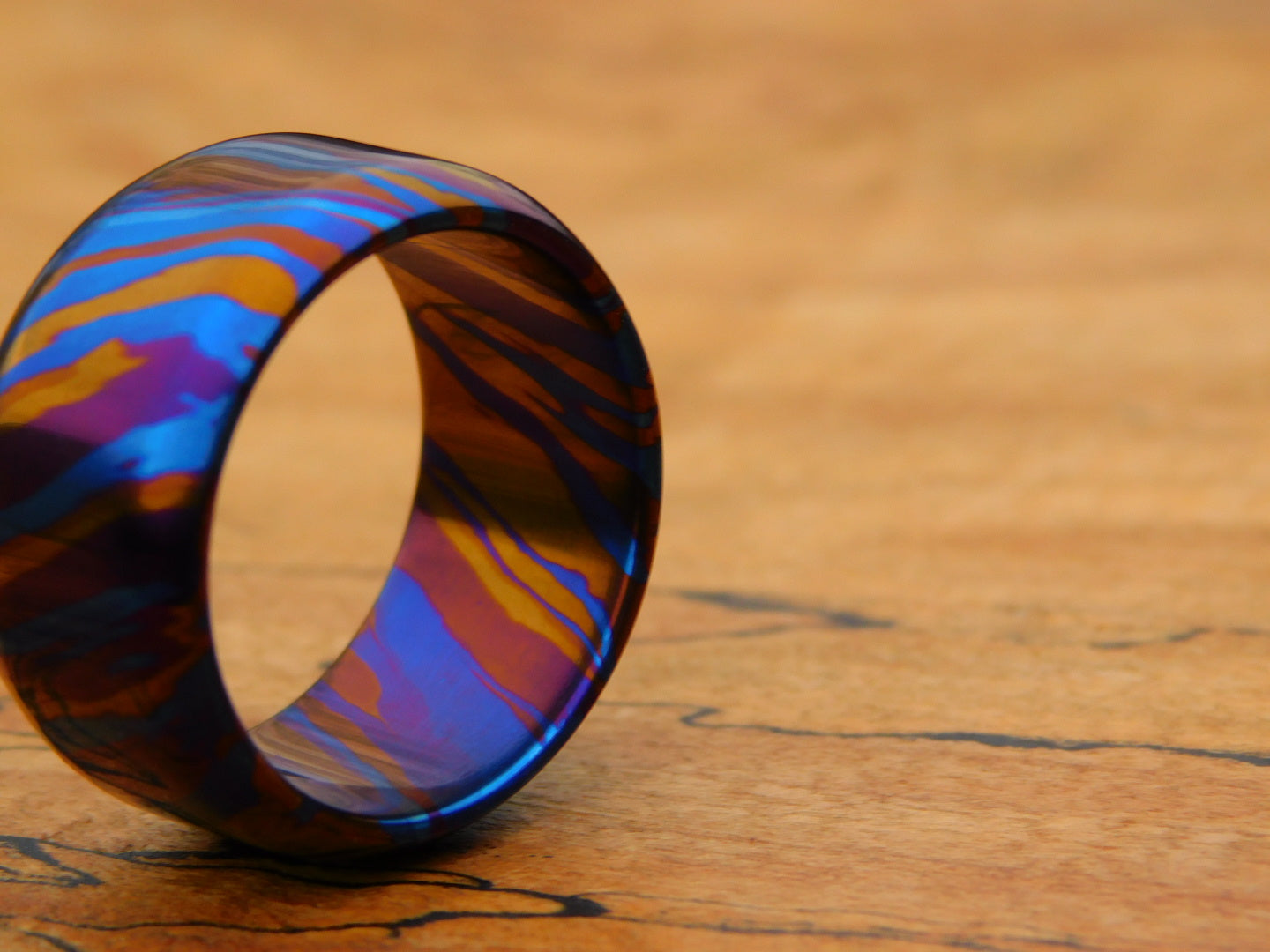 Wild Ti Damascus Ring - Size 10.25