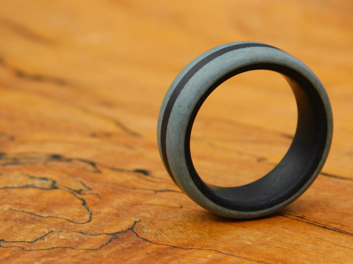 Black & Gray Glass Ring