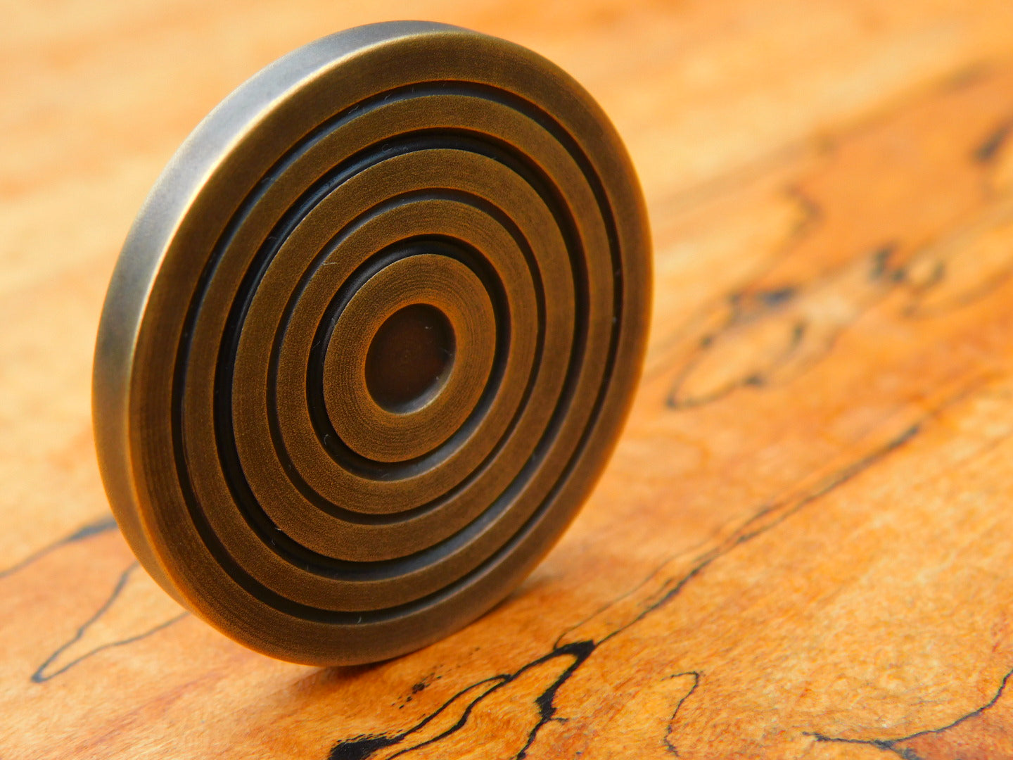 Antiqued Brass x Fordite Coin