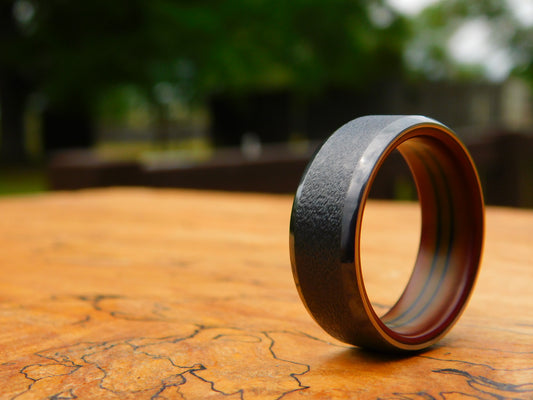 Tuxedo Black Zirc x Westinghouse Double Line Ring