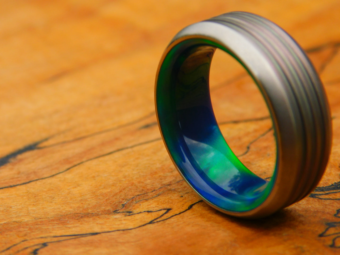 Tempered Ti x Opal Ring