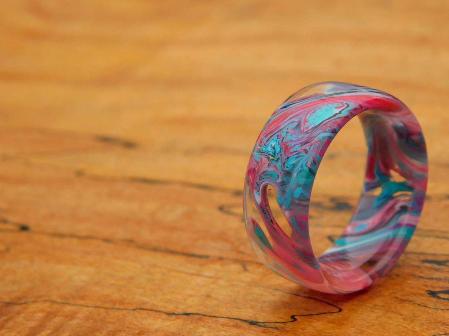 Cotton Candy Resin Ring - Size 10.5