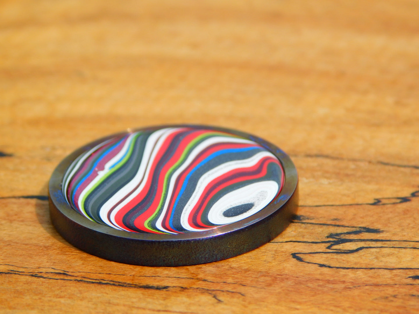 Tempered Titanium x Fordite Coin