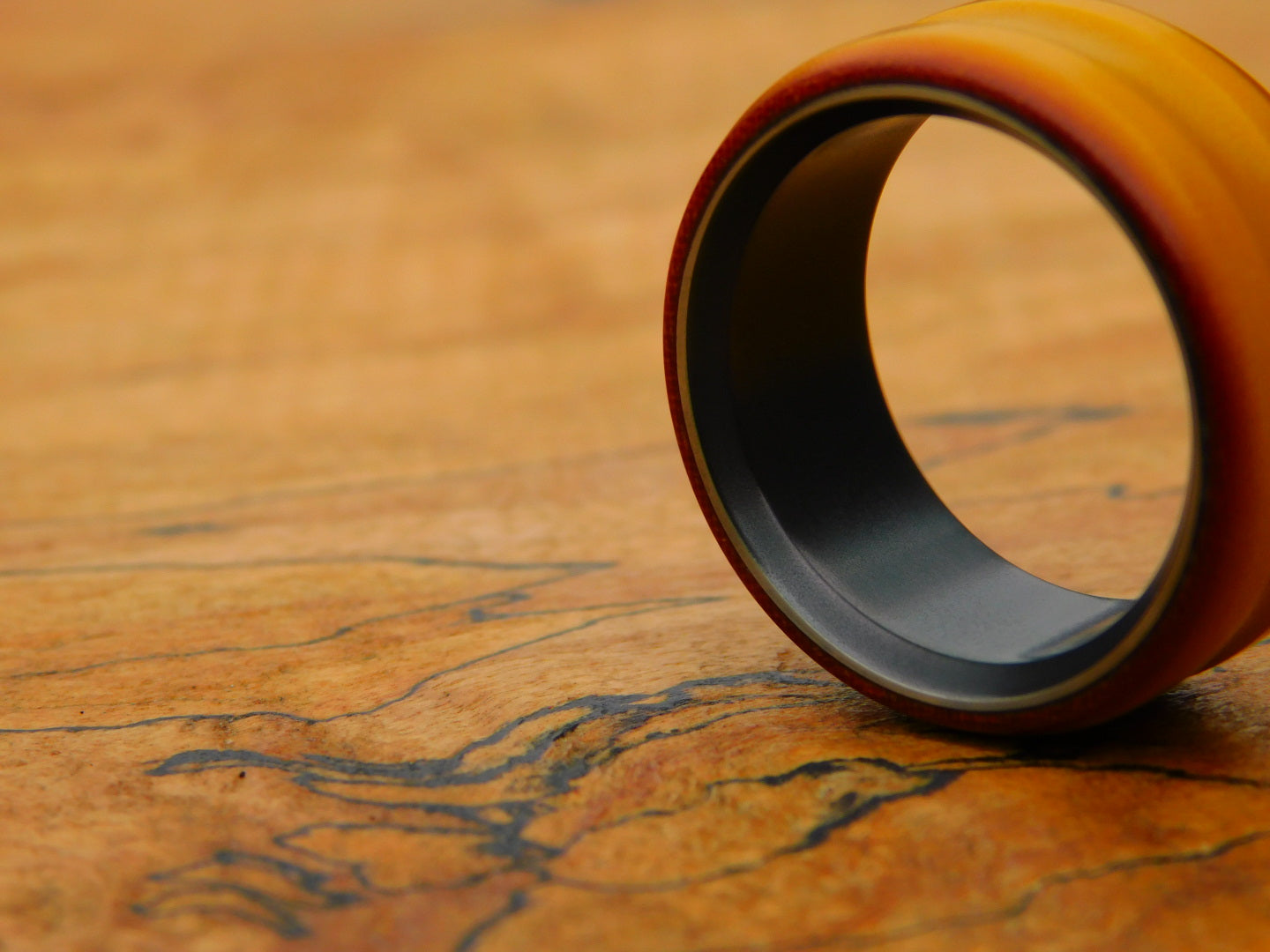 Vintage Linen x Black Zirc Ring