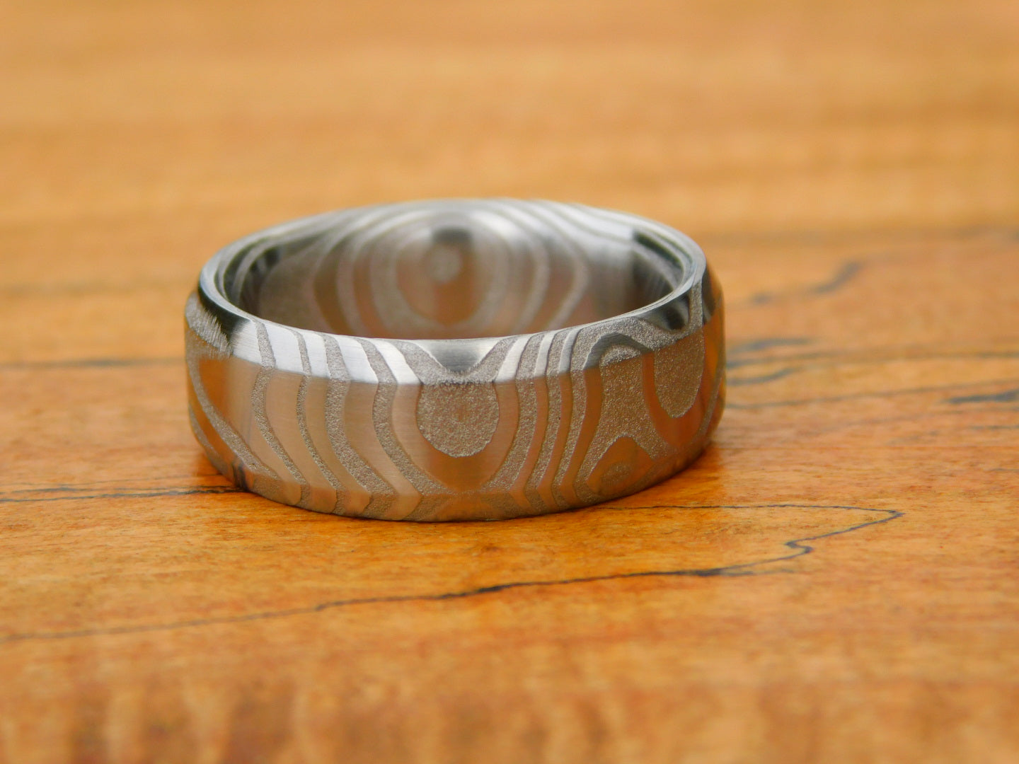 Lucia Stainless Damascus Ring