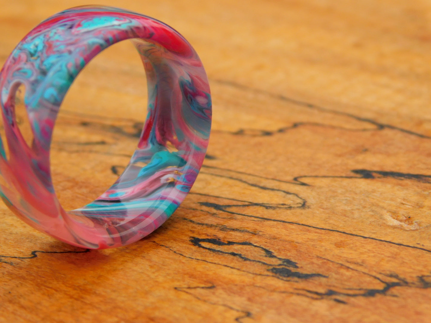 Cotton Candy Resin Ring - Size 10.5