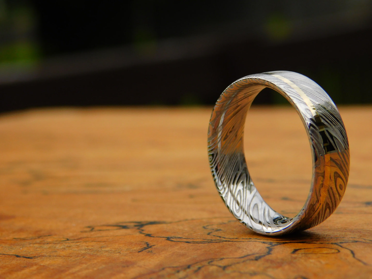 Gold Inlay x Saga Damasteel Ring