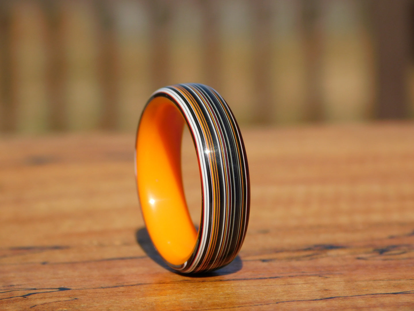 Fordite x Orange Glow Ring