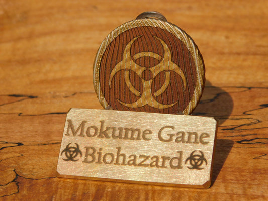 Biohazard Mokume Gane Coin
