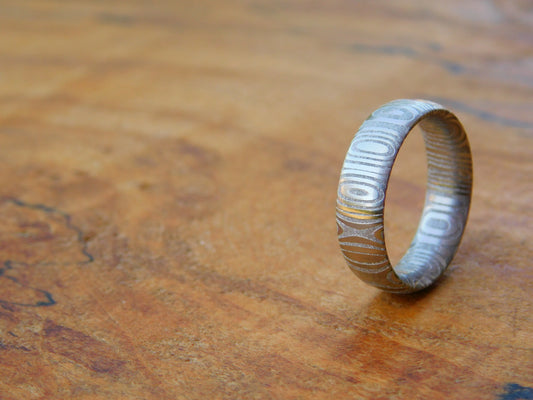 Fenja Stainless Damascus Ring
