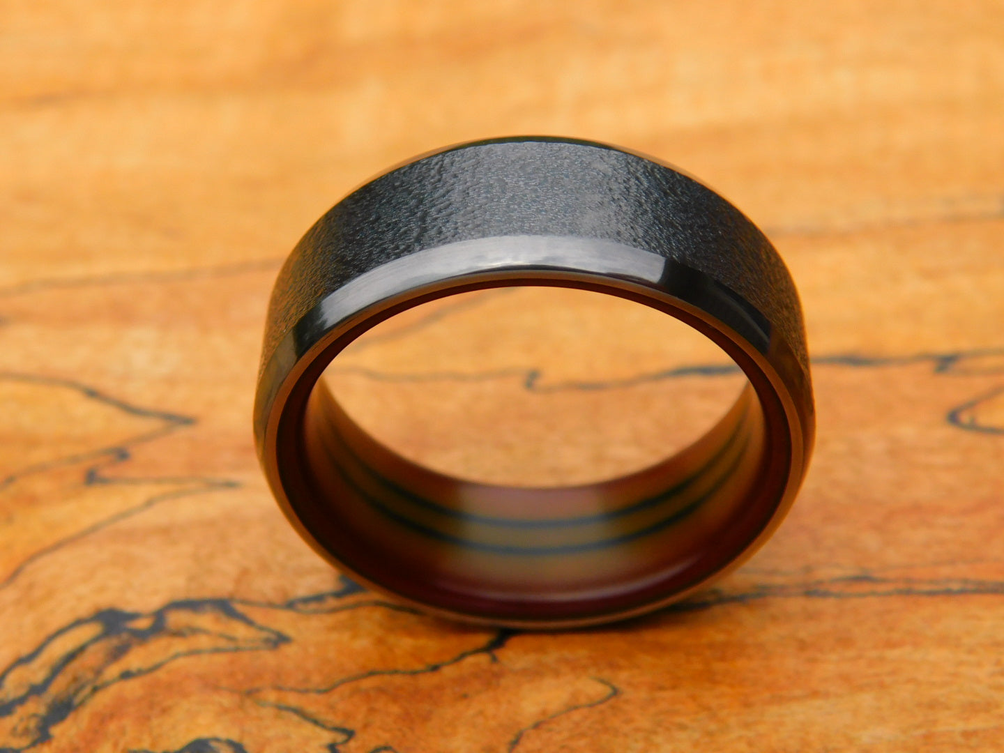Tuxedo Black Zirc x Westinghouse Double Line Ring