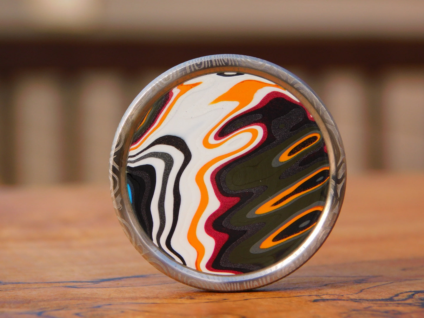 Fenja Damasteel x Fordite Coin