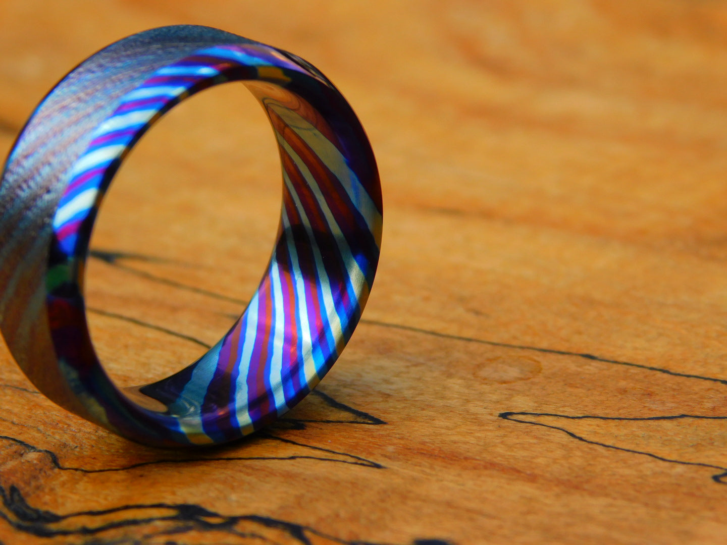 Textured Timascus Ring