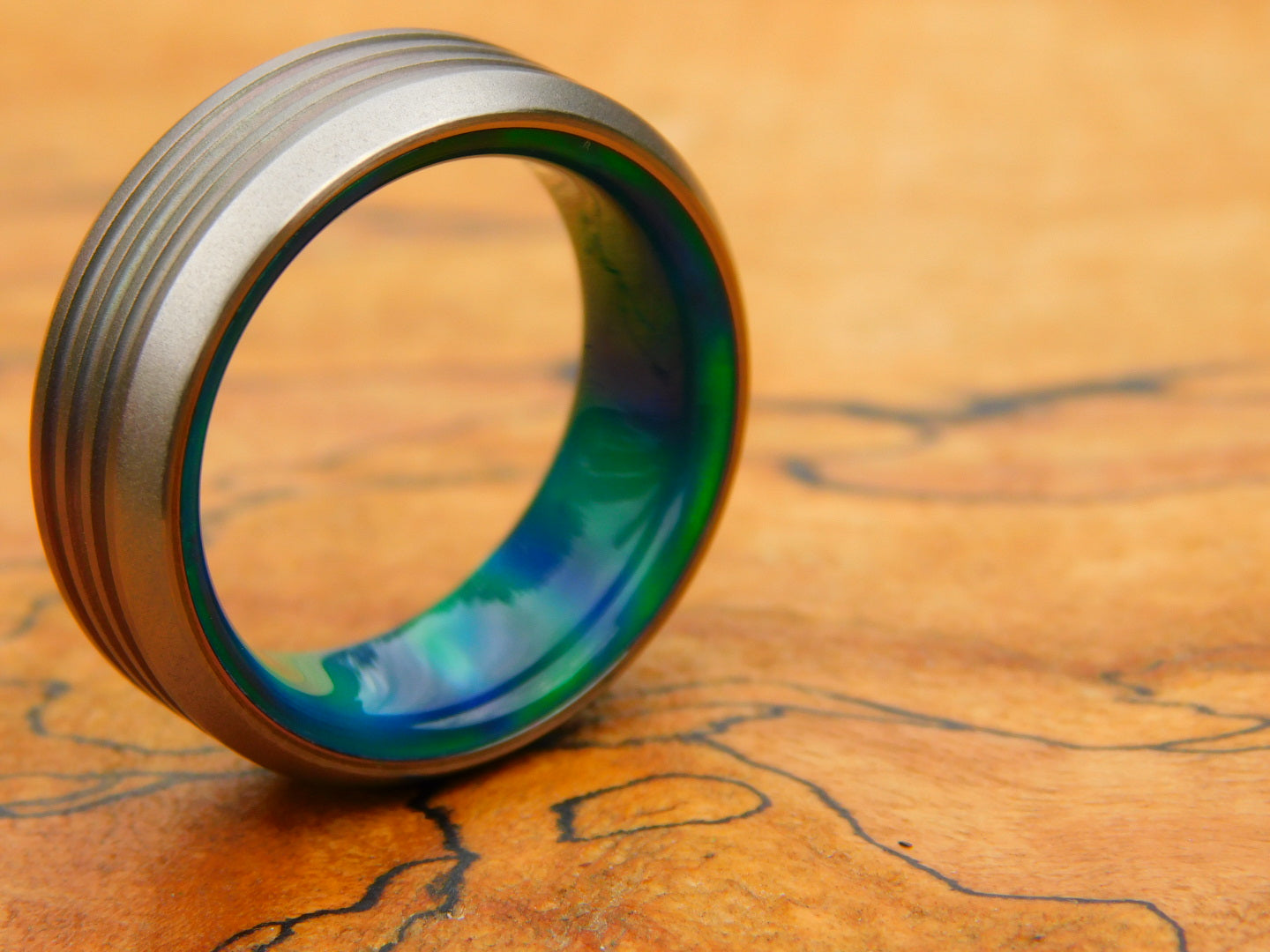 Tempered Ti x Opal Ring