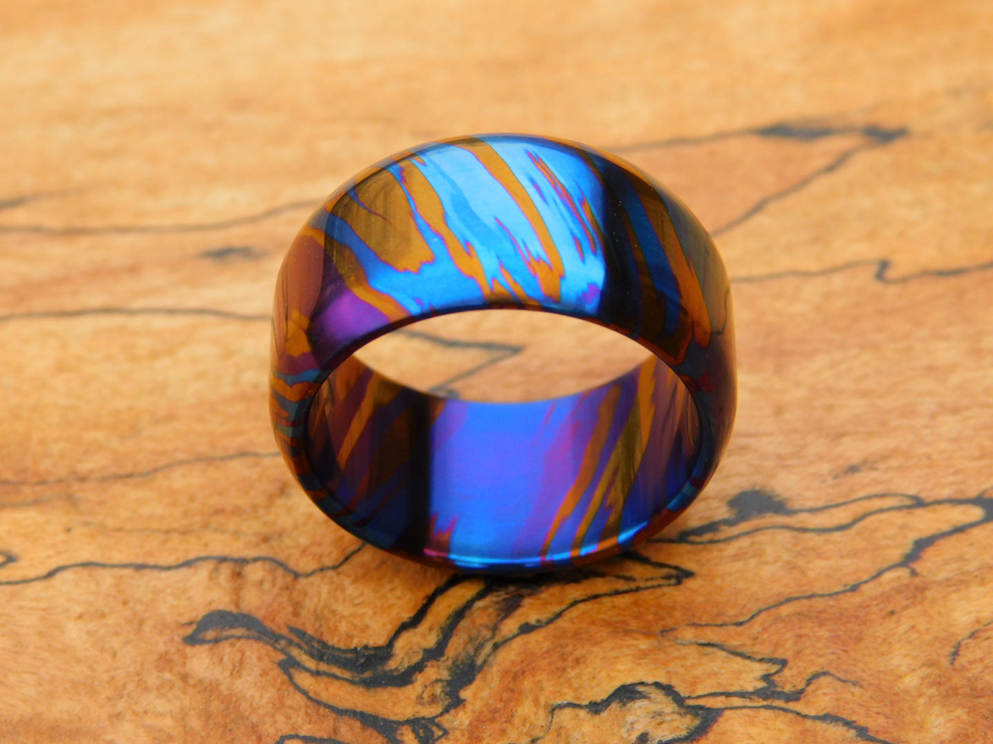 Wild Ti Damascus Ring - Size 10.25