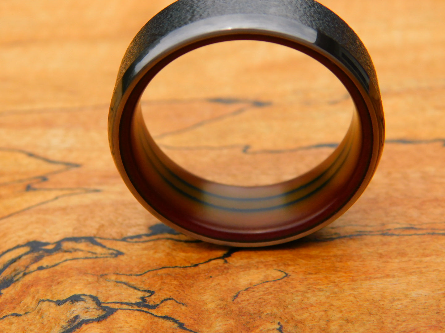 Tuxedo Black Zirc x Westinghouse Double Line Ring