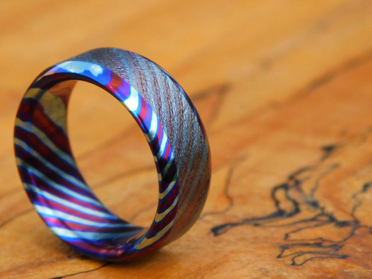 Textured Timascus Ring