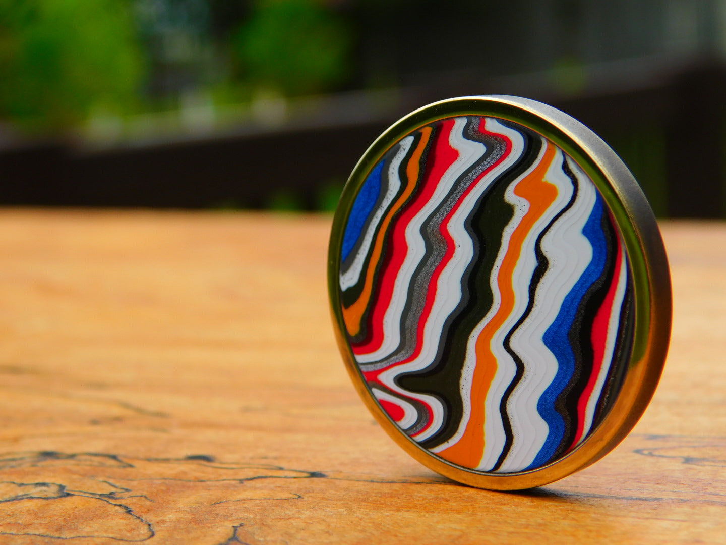 Antiqued Brass x Fordite Coin