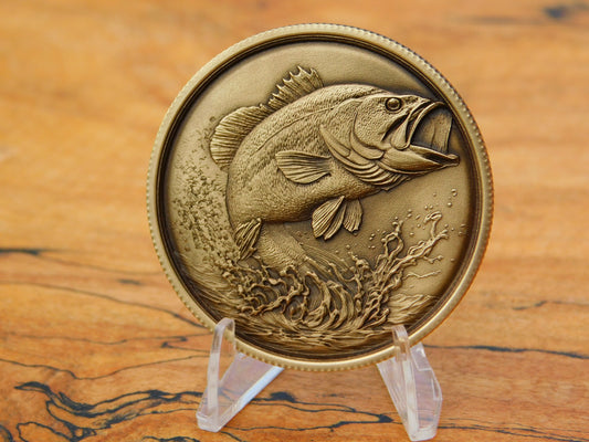 Bass Fishing Coin