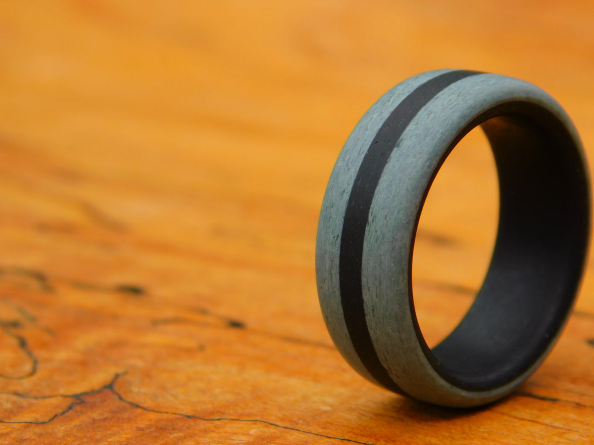 Black & Gray Glass Ring