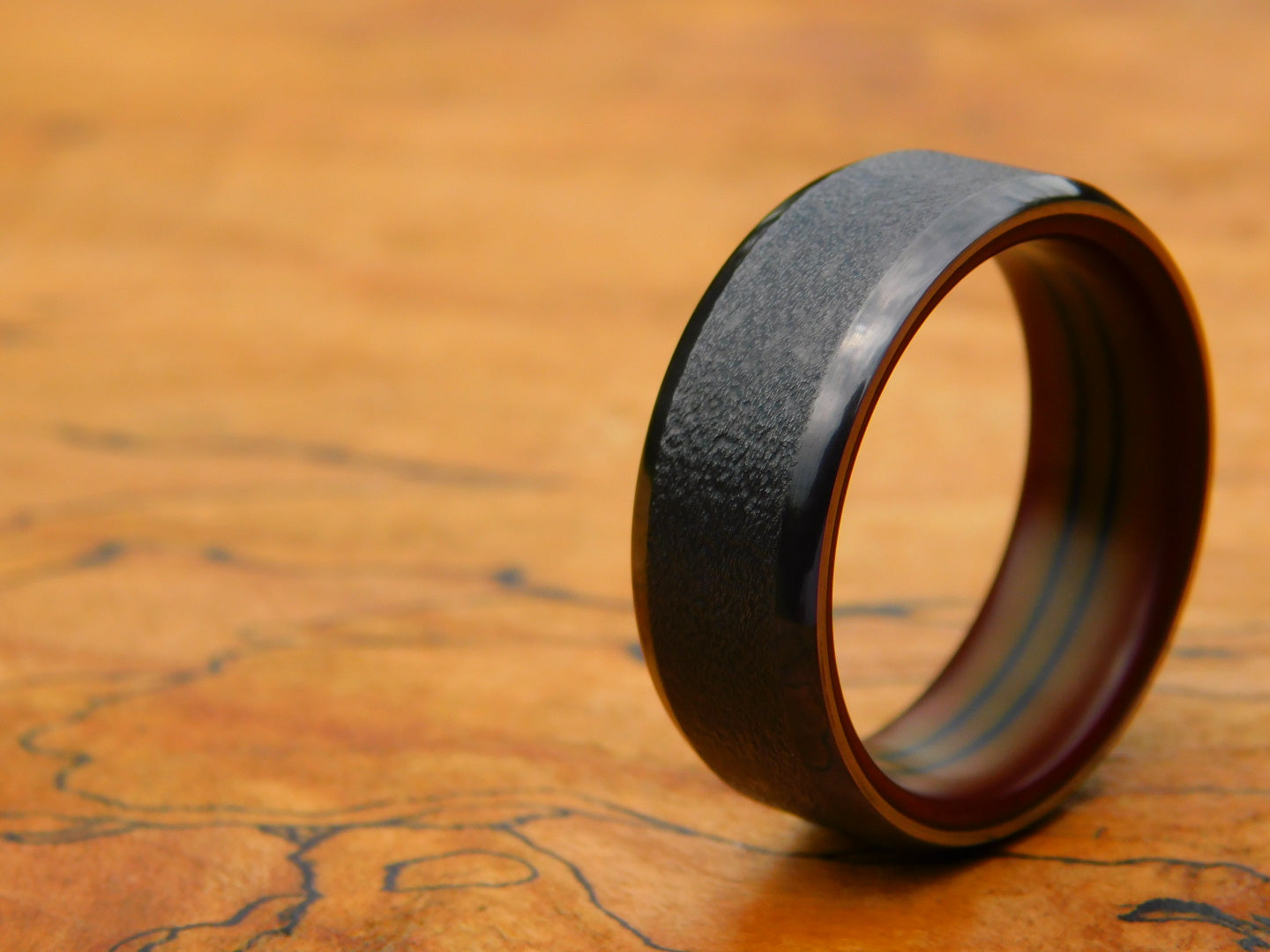 Tuxedo Black Zirc x Westinghouse Double Line Ring