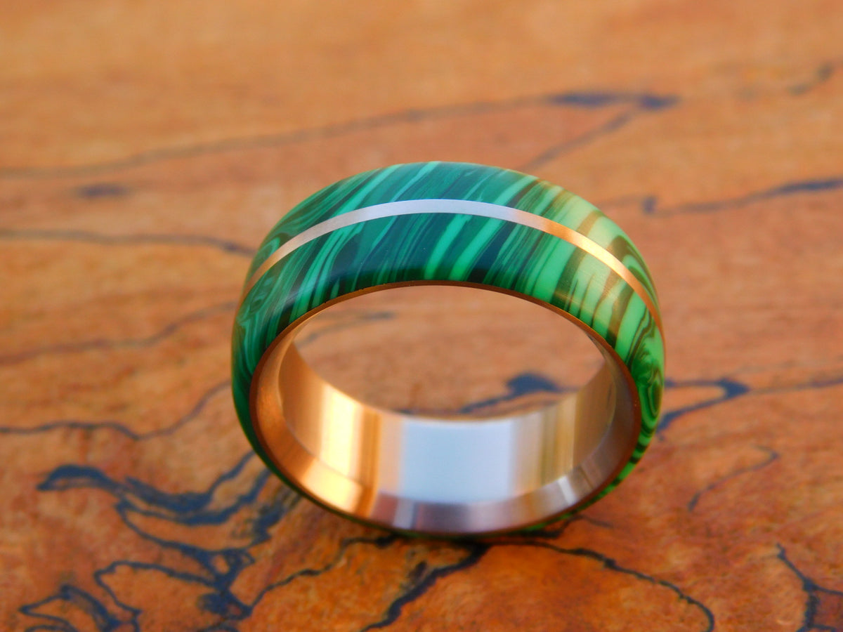 Malachite Trustone x Titanium Ridgeline Ring