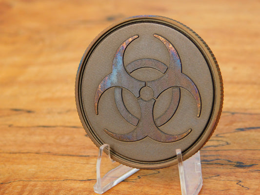 Biohazard Stainless x Carbon Fiber Coin