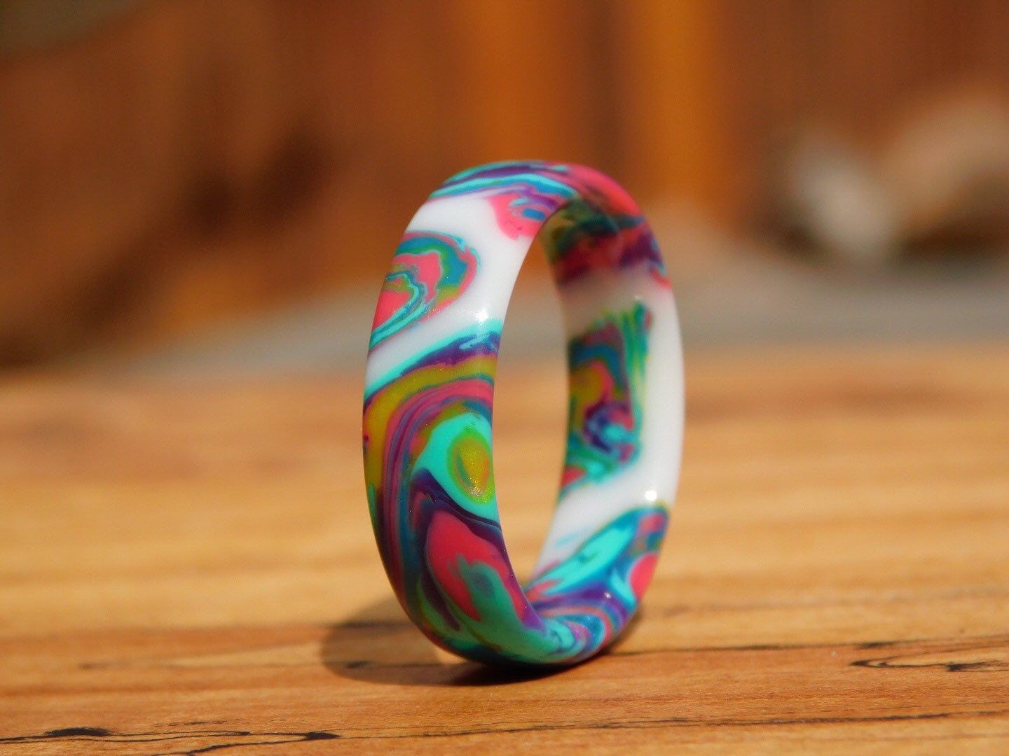 Neon Pastel Resin Ring