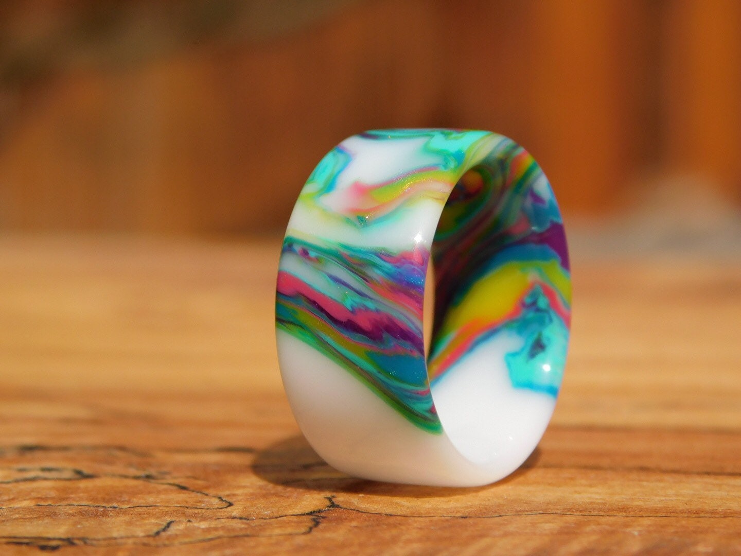 Neon Pastel Resin Ring
