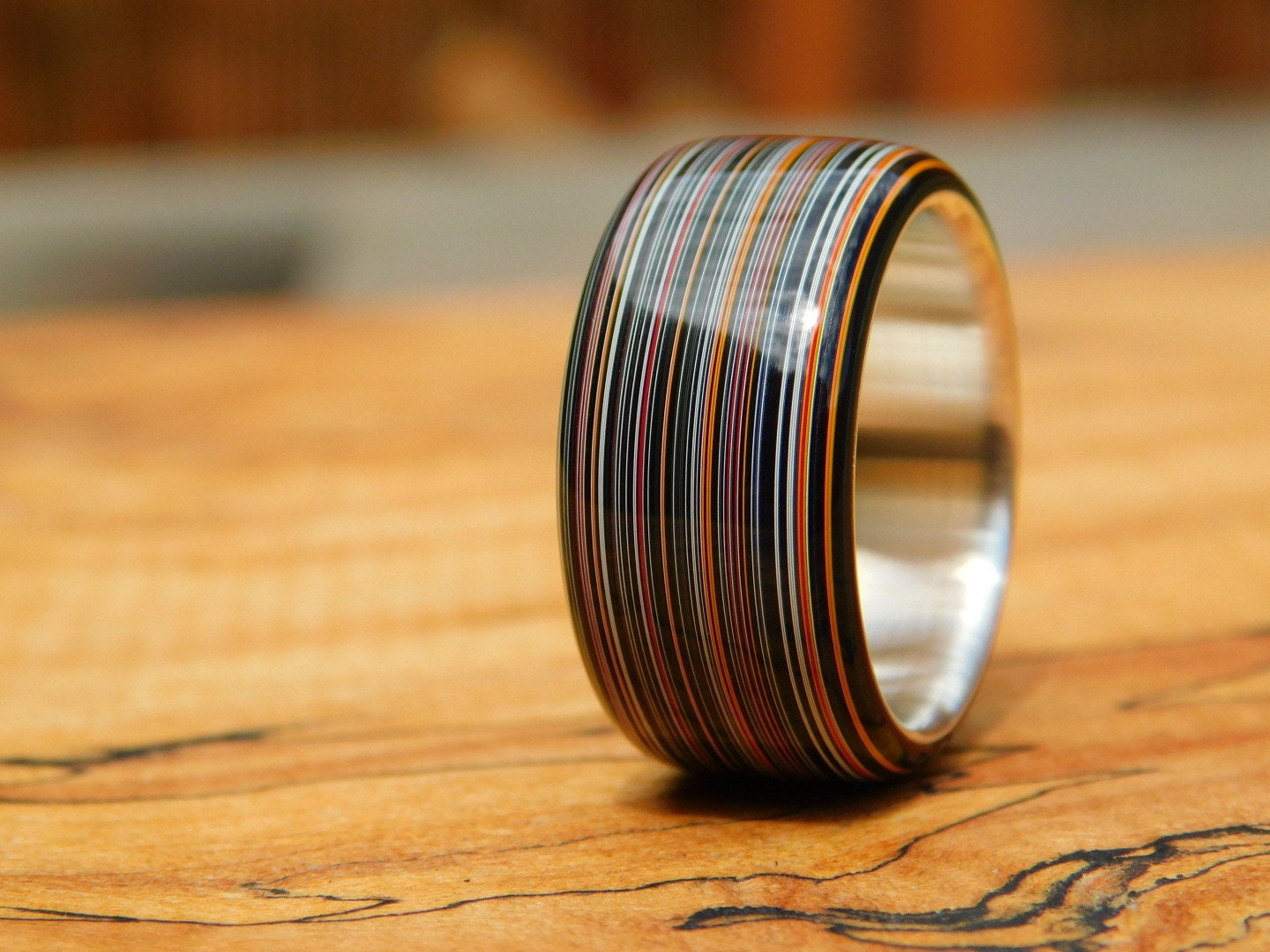 Fordite x Sterling Silver Ring
