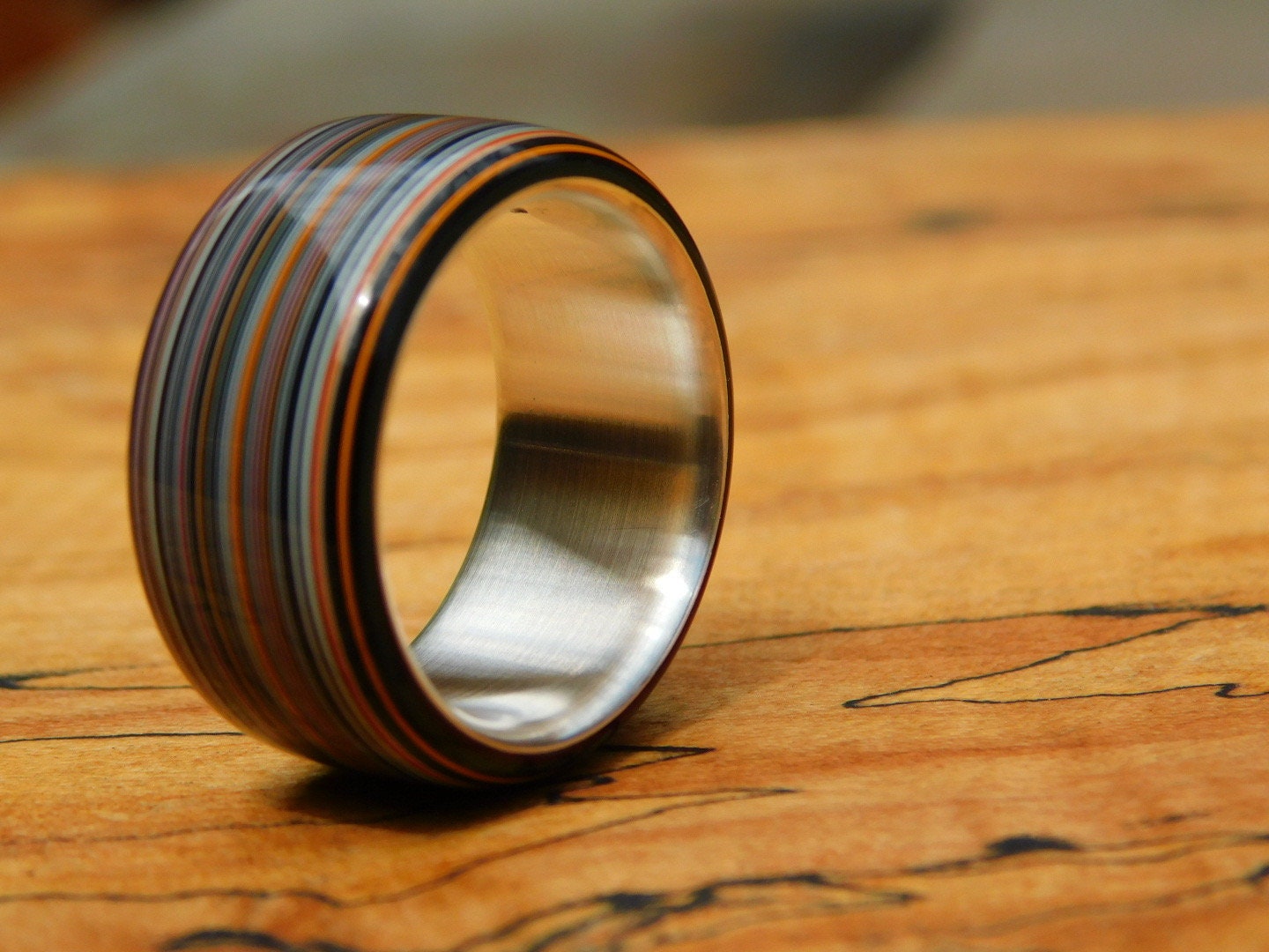 Fordite x Sterling Silver Ring